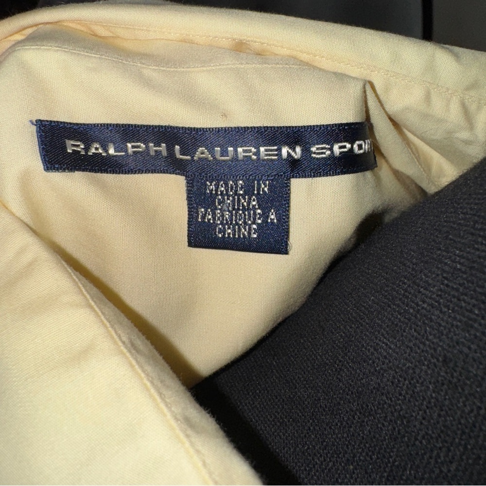 Ralph Lauren Sport Butter Yellow Sleeveless Button Down Shirt Size 10 - Picture 4 of 5